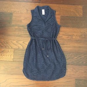 Cute Navy Blue Lace Dress size S